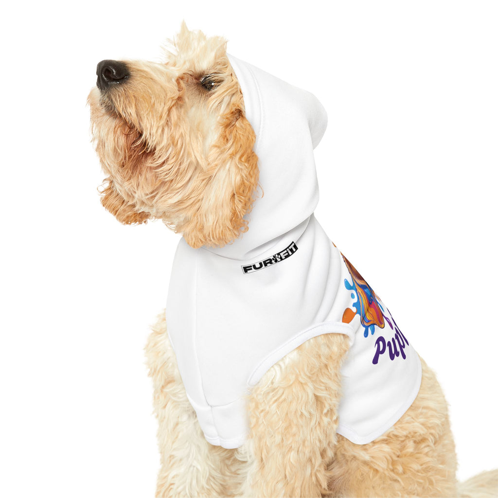 Pet Hoodie | "Puppy Power" (on white)