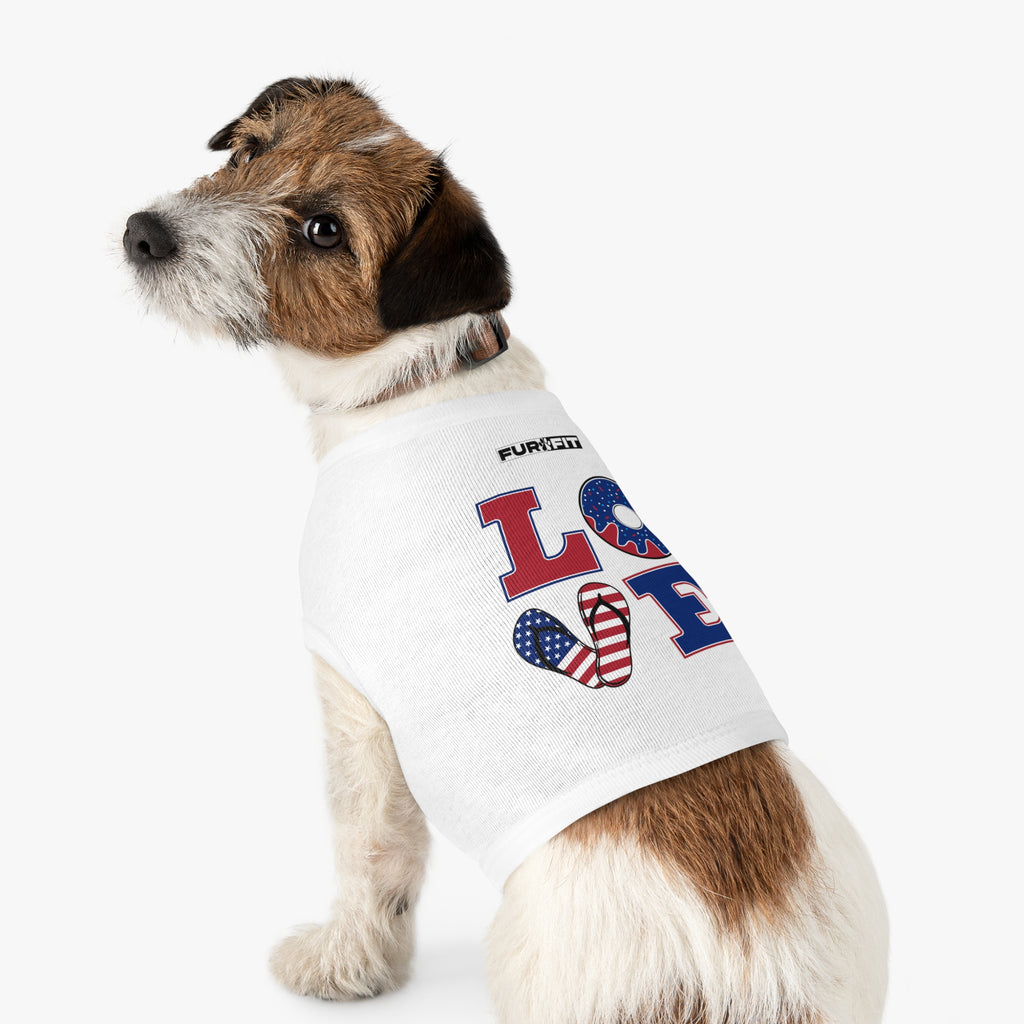 Pet T-shirt | Patriotic "LOVE"