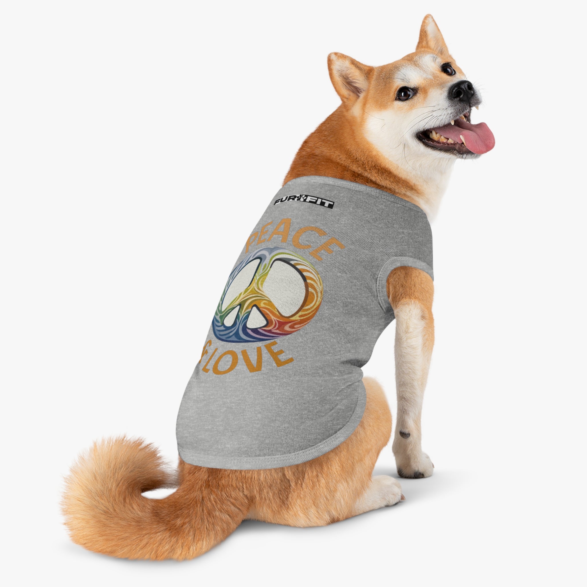 Pet T-shirt | "Peace & Love"