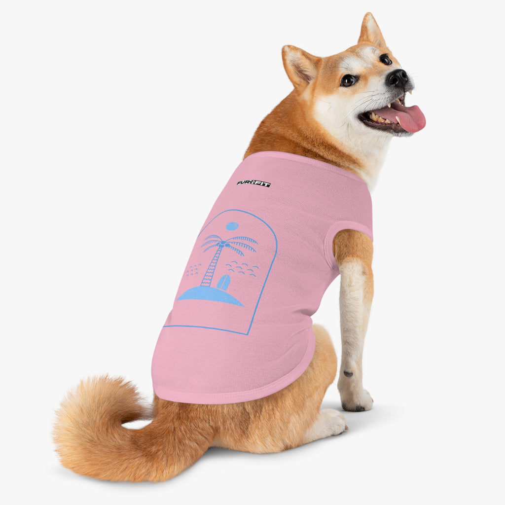 Pet T-shirt | Surf Palm Island Graphic