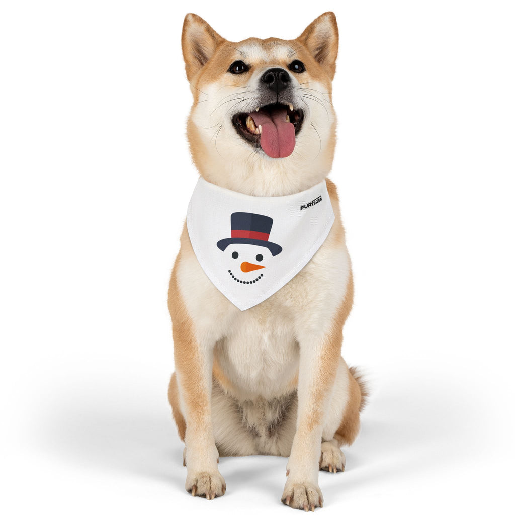 Pet Bandana Collar | "Snowman Face"