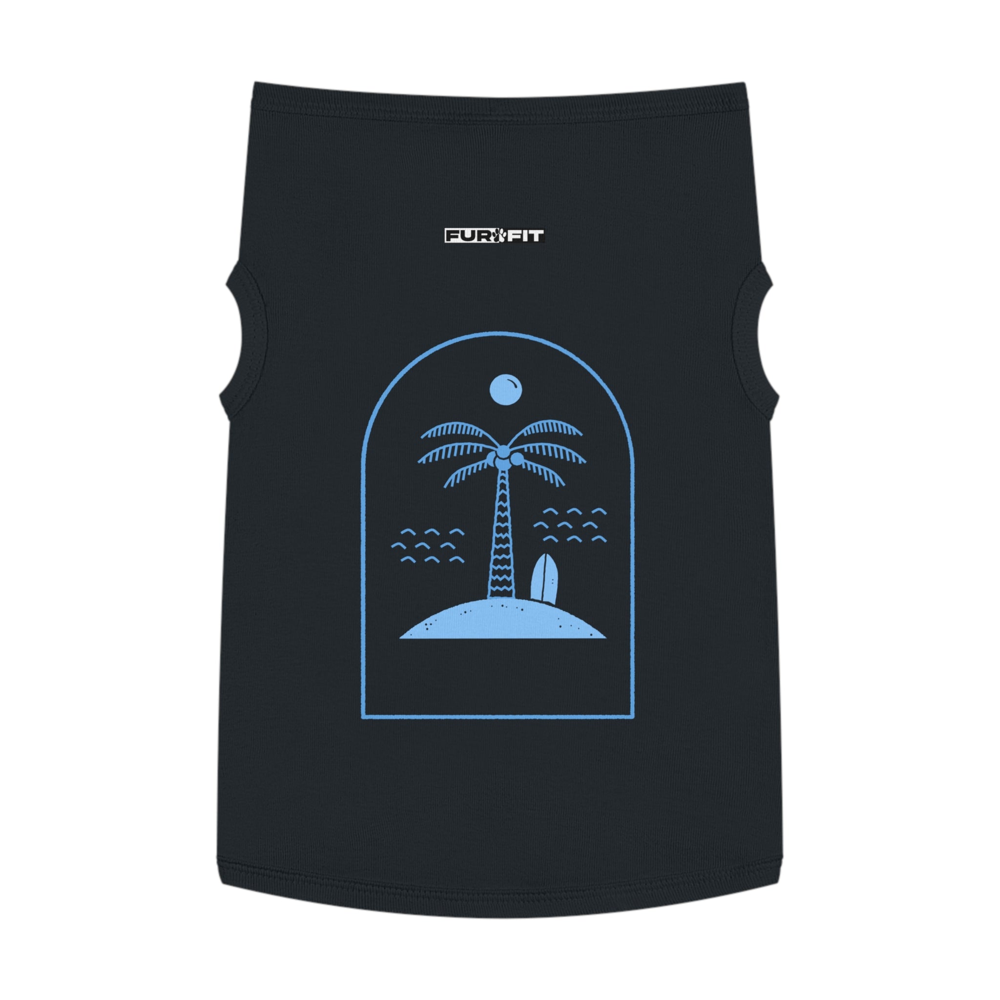 Pet T-shirt | Surf Palm Island Graphic